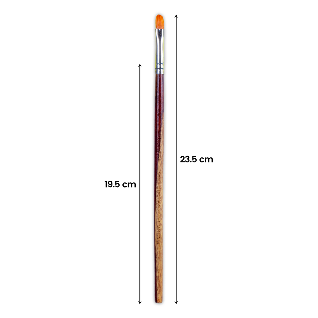 Rosewood Filbert Brush Synthetic Hair Handle Length 200mm Size 4 1 pc