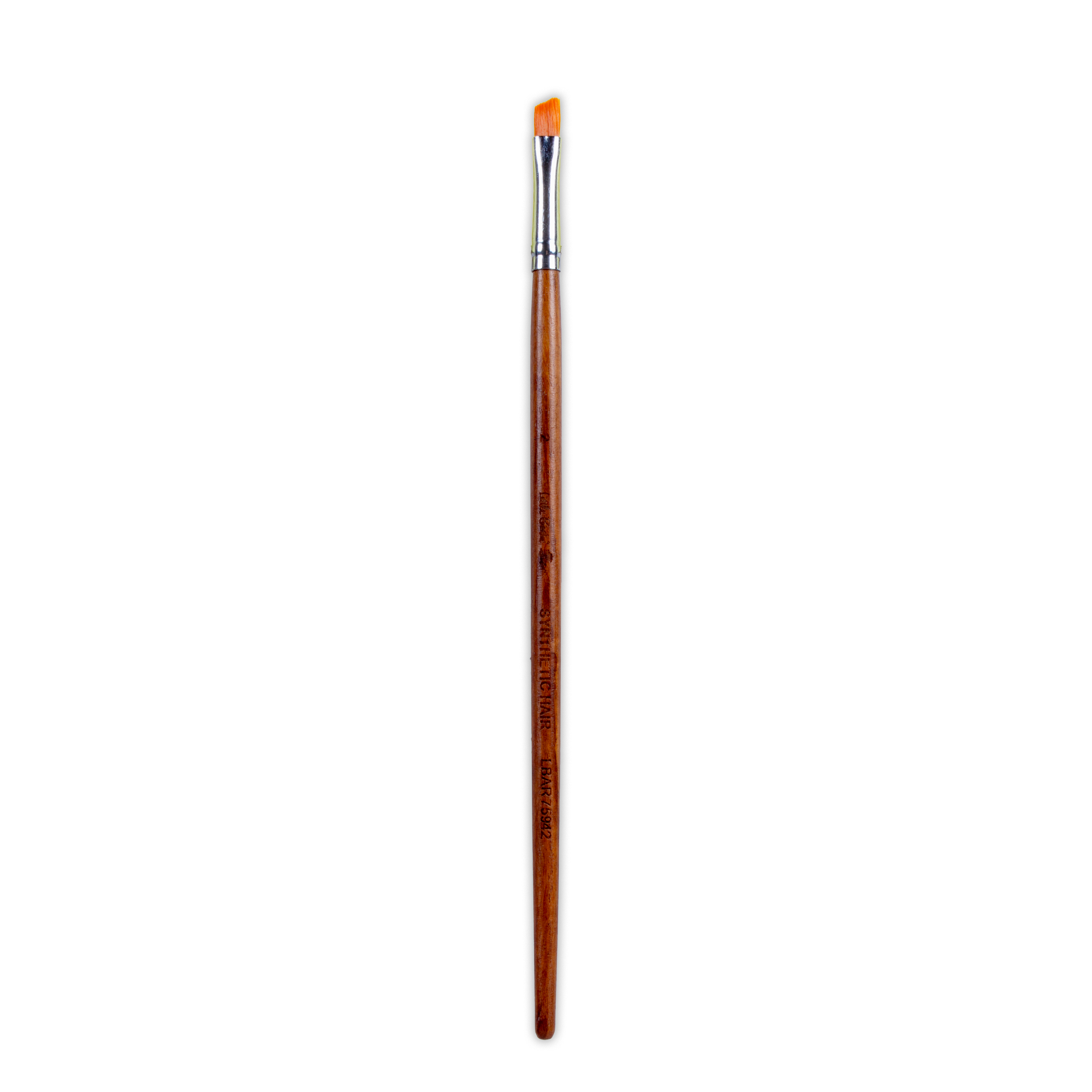 Rosewood Angular Brush Synthetic Hair Handle Length 200mm Size 2 1 pc