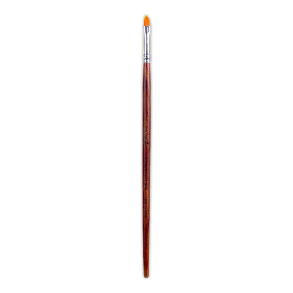 Rosewood Cat`S Tongue Brush Synthetic Hair Handle Length 200mm Size 2 1 pc