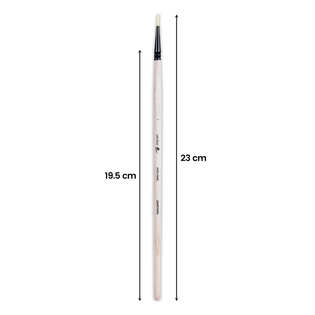 Synthetic Hog Hair Oil Round Brush Handle Length 200mm Size 1 1 pc