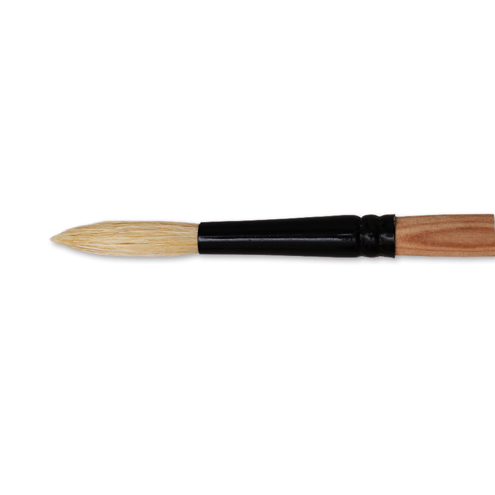 Synthetic Hog Hair Oil Round Brush Handle Length 200mm Size 12 1 pc
