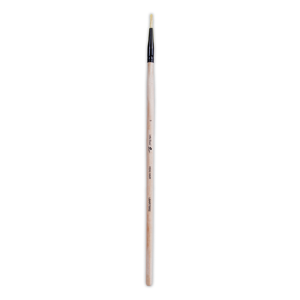 Synthetic Hog Hair Oil Round Brush Handle Length 200mm Size 3 1 pc