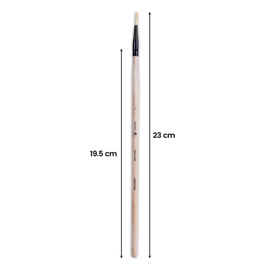 Synthetic Hog Hair Oil Round Brush Handle Length 200mm Size 3 1 pc