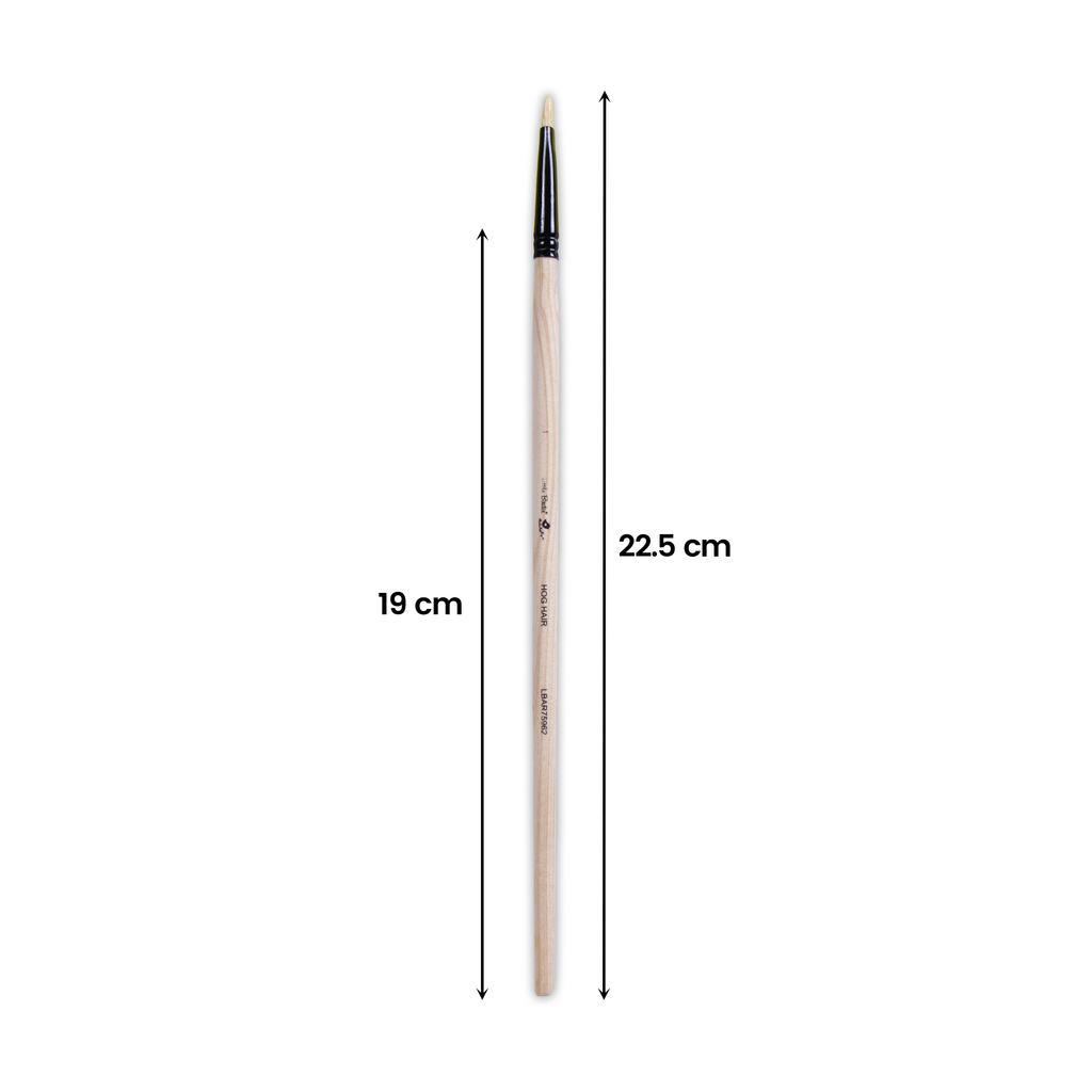 Synthetic Hog Hair Oil Flat Brush Handle Length 200mm Size 1 1 pc