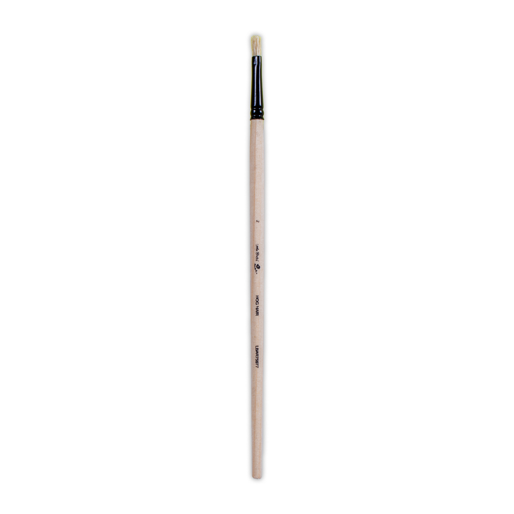 Synthetic Hog Hair Oil Filbert Brush Handle Length 200mm Size 2 1 pc