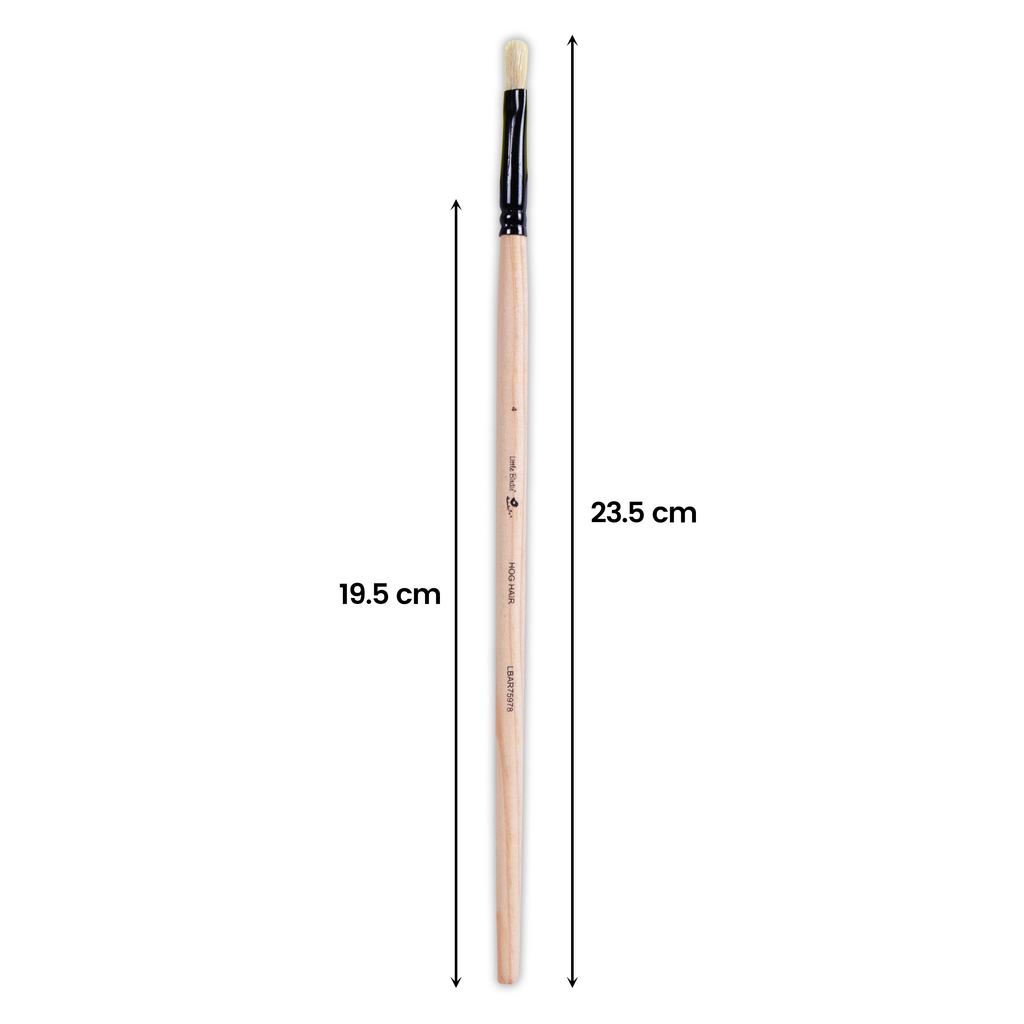 Synthetic Hog Hair Oil Filbert Brush Handle Length 200mm Size 4 1 pc