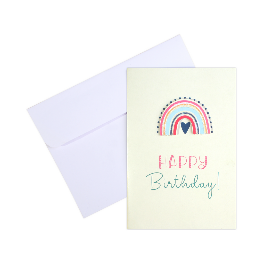 Greeting Card & Envelope Birthday Rainbow 4 X 6inch