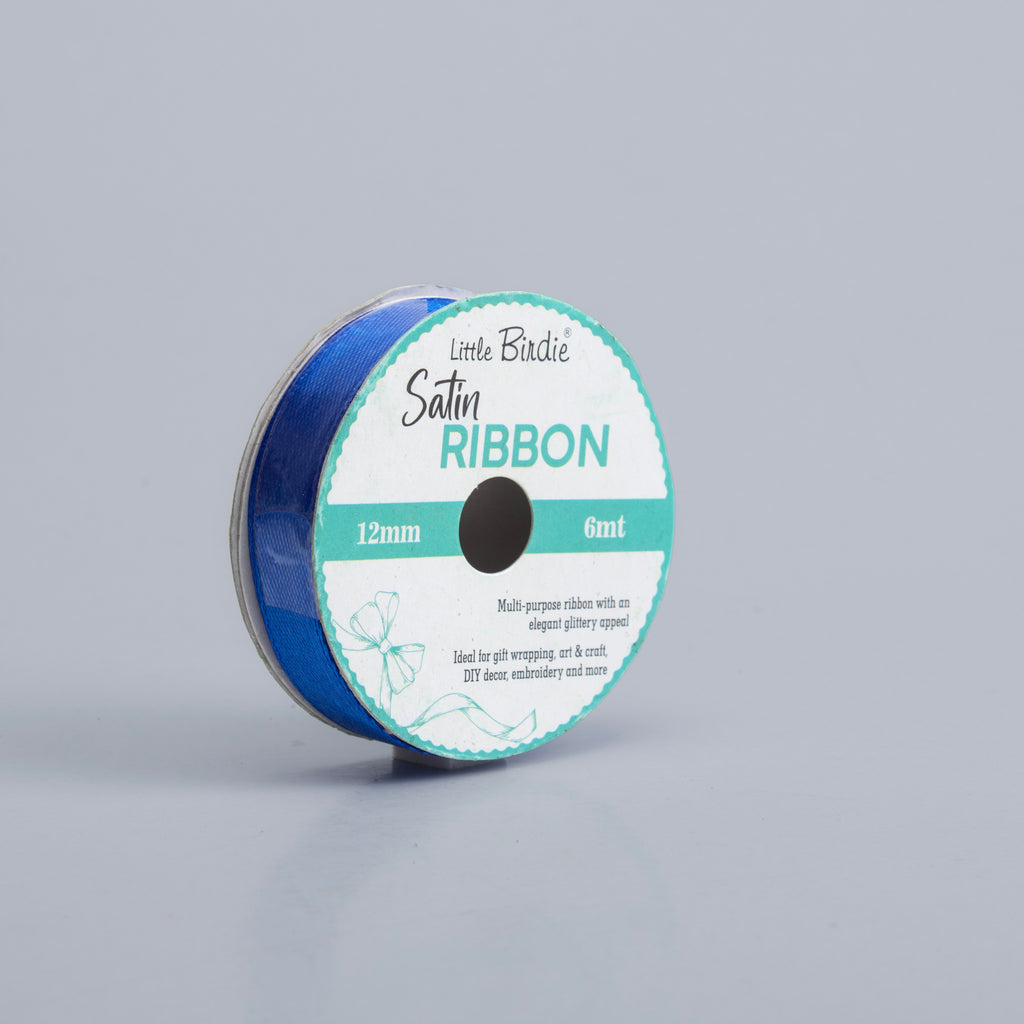 Satin Ribbon 12mm Royal Blue 6mtr 1Roll