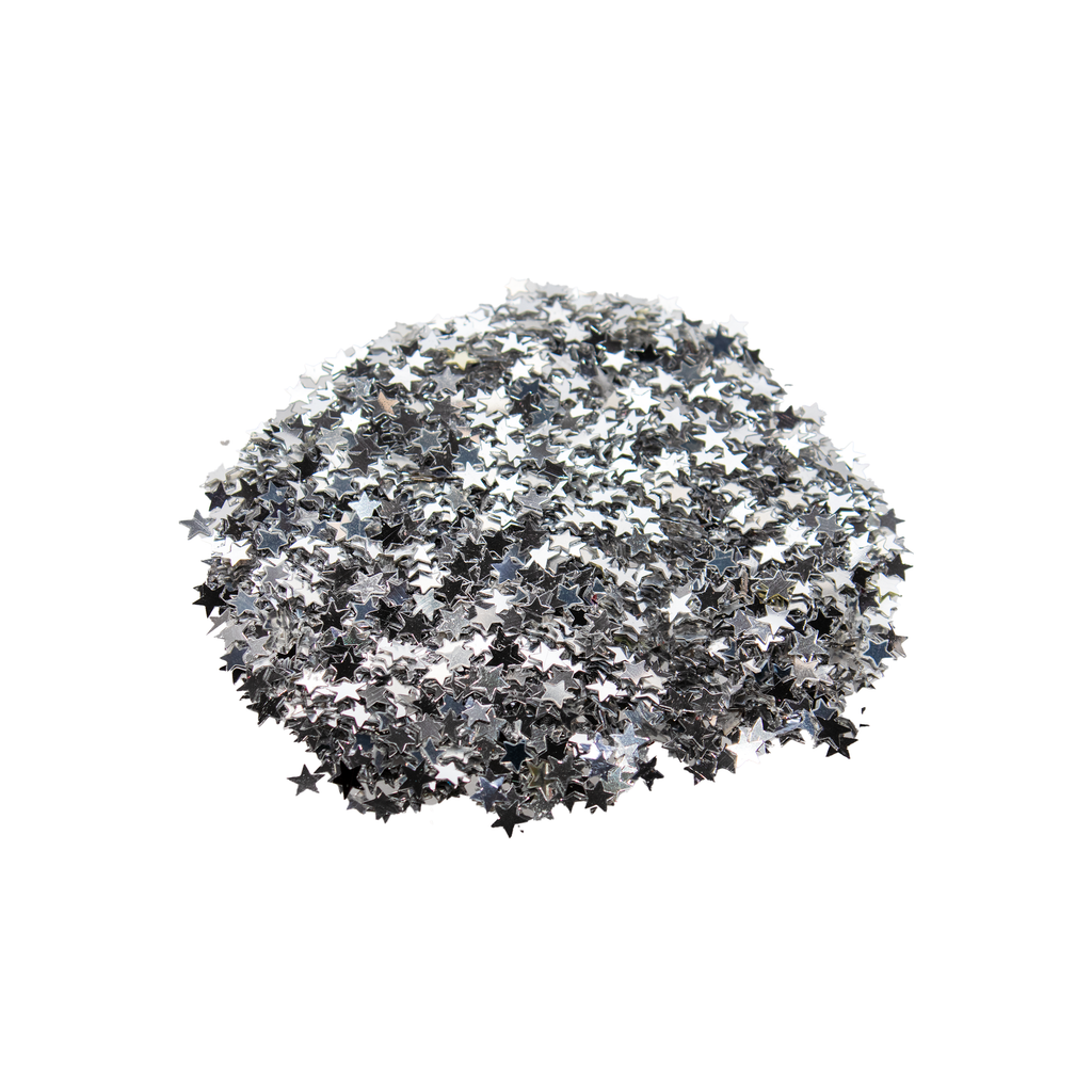 Sequins - Star, Silver, 30gm, 1Pack