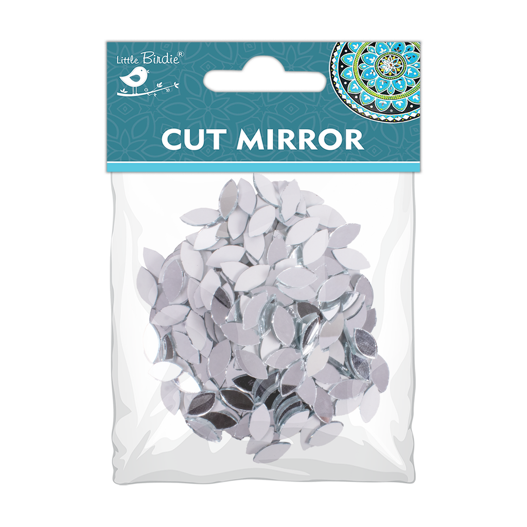 Cut Mirror Leaf 14Mm 50Gms Approx 355pc