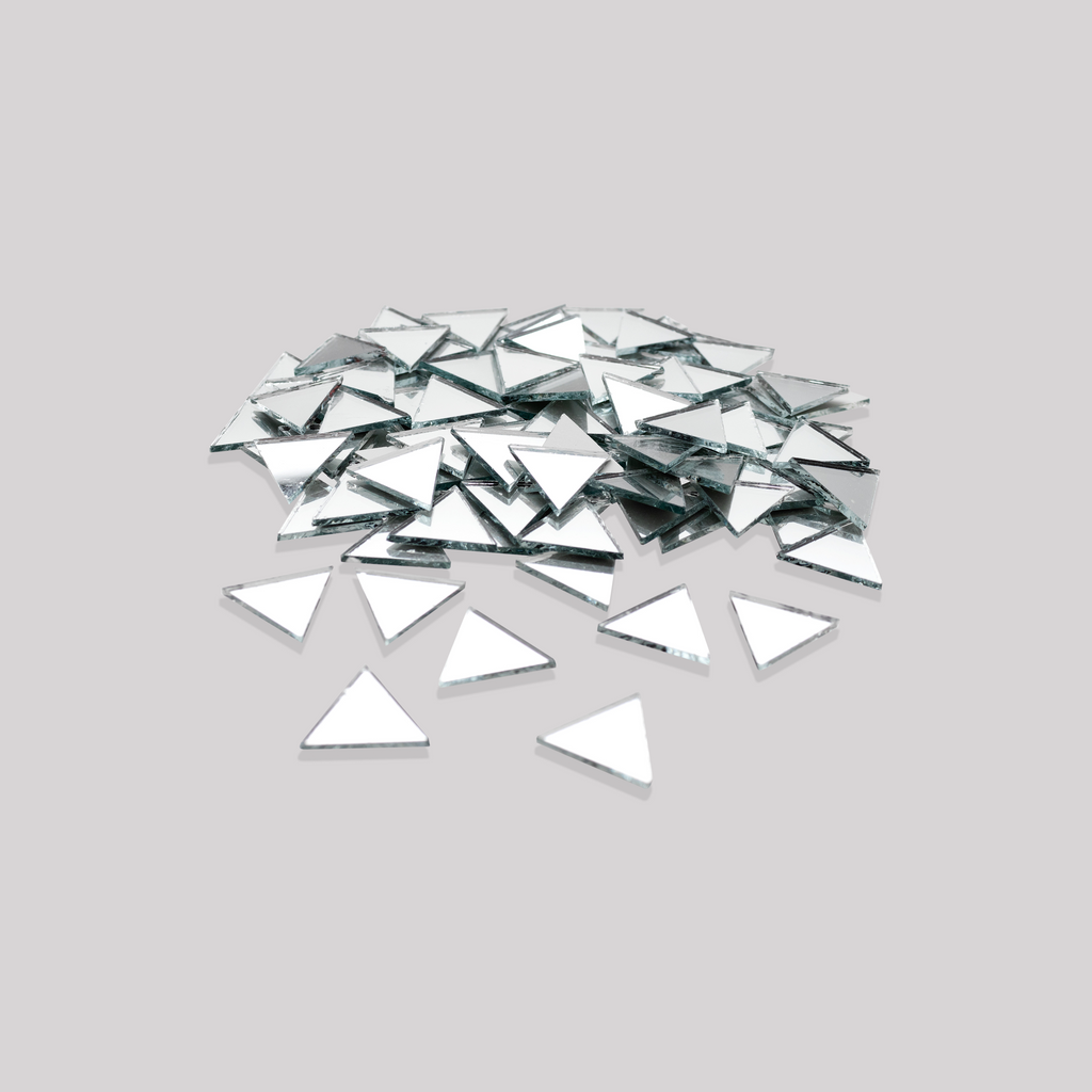Cut Mirror Triangular 12Mm 50Gms Approx 222pc