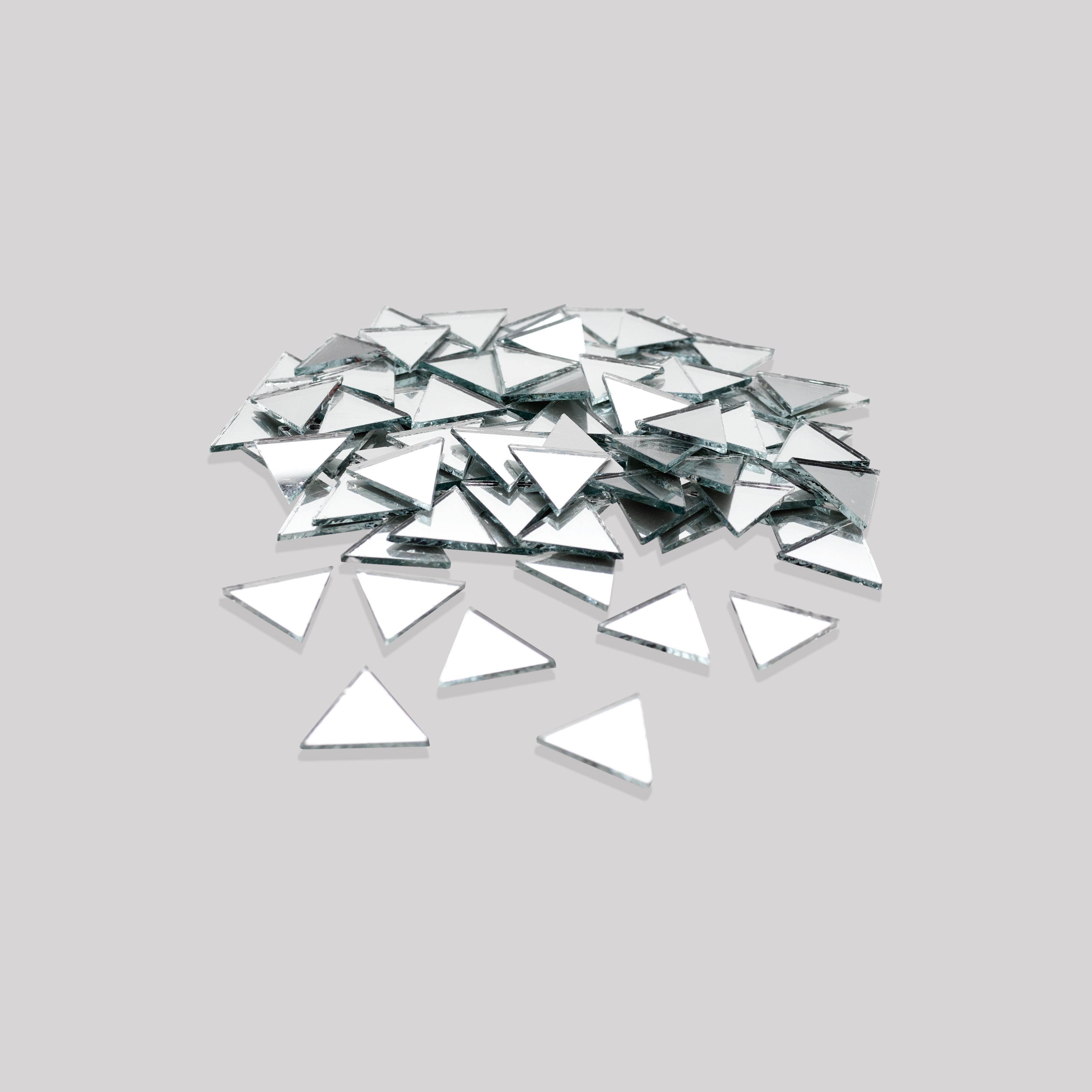Cut Mirror Triangular 12Mm 50Gms Approx 222pc