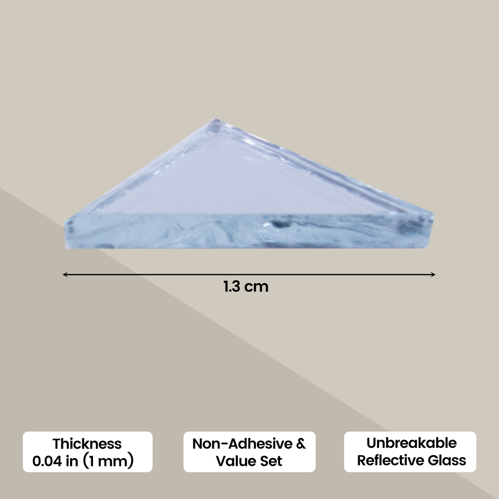 Cut Mirror Triangular 12Mm 50Gms Approx 222pc