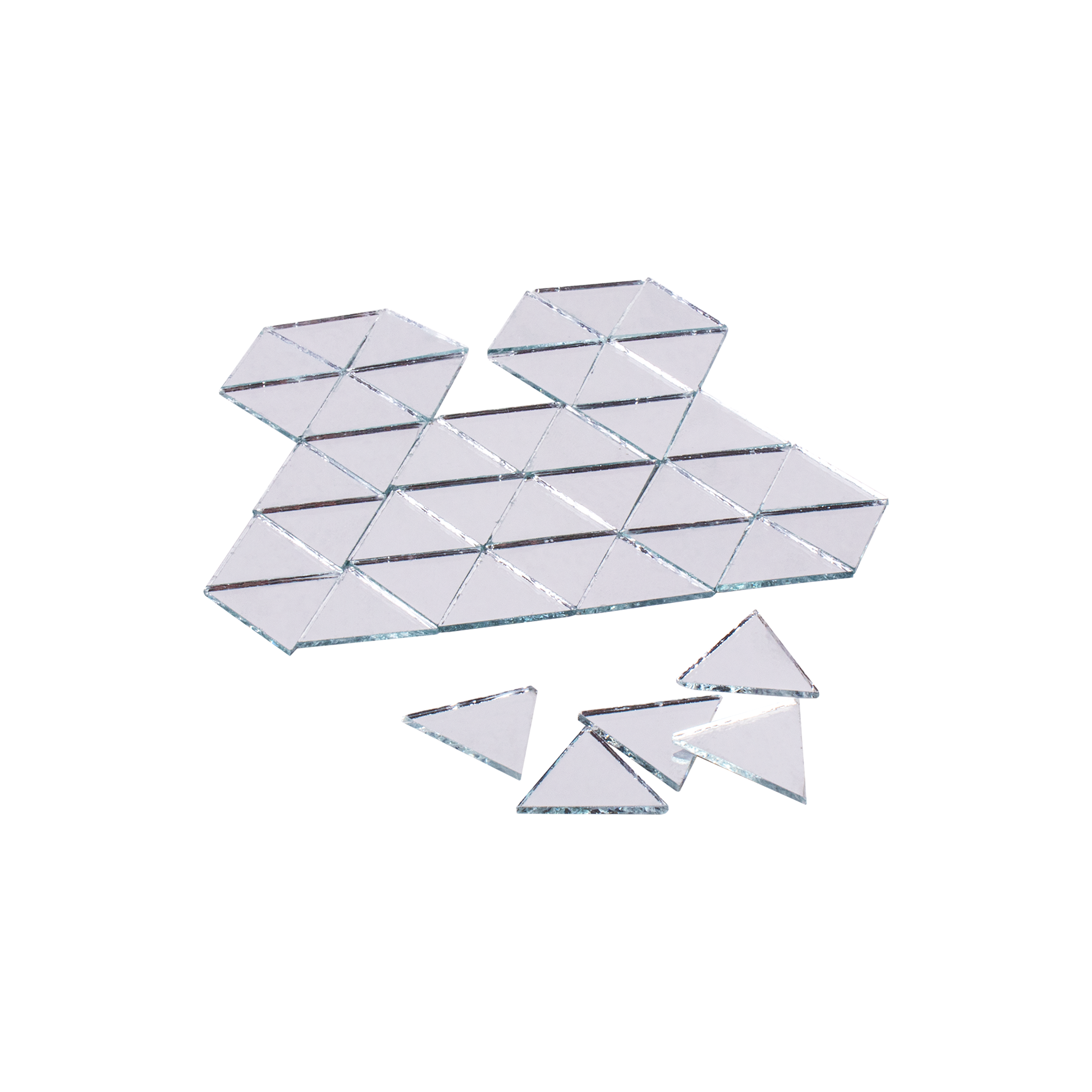 Cut Mirror Triangular 14Mm 50Gms Approx 117pc