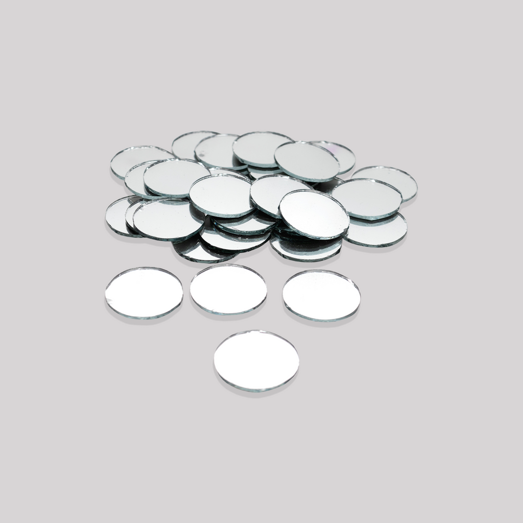 Cut Mirror Round 15Mm 50Gms Approx 103pc