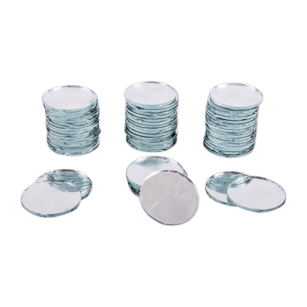 Cut Mirror Round 28Mm 50Gms Approx 36pc