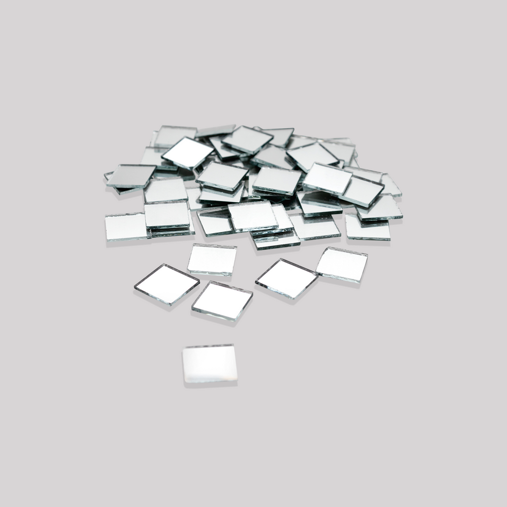 Cut Mirror Square 8Mm 50Gms Approx 262pc