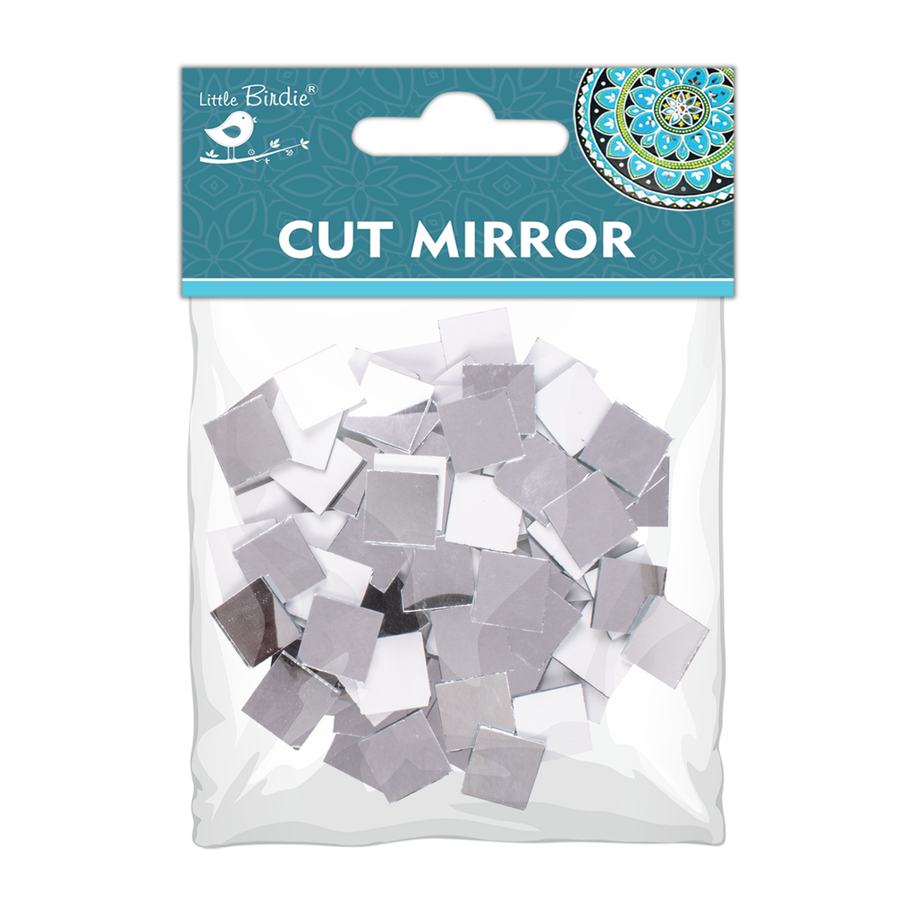 Cut Mirror Square 14Mm 50Gms Approx 82pc