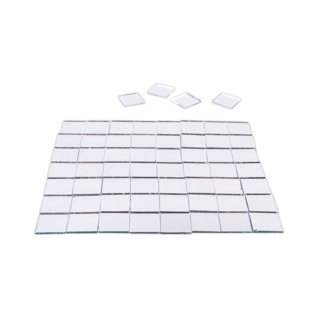 Cut Mirror Square 14Mm 50Gms Approx 82pc