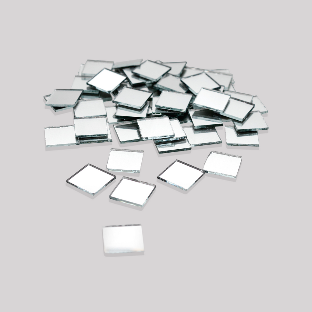 Cut Mirror Square 14Mm 50Gms Approx 82pc