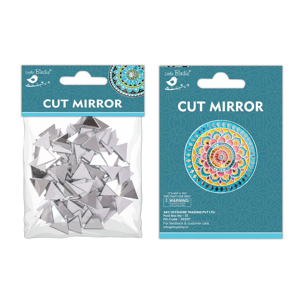 Cut Mirror Triangular 18Mm 50Gms Approx 116pc