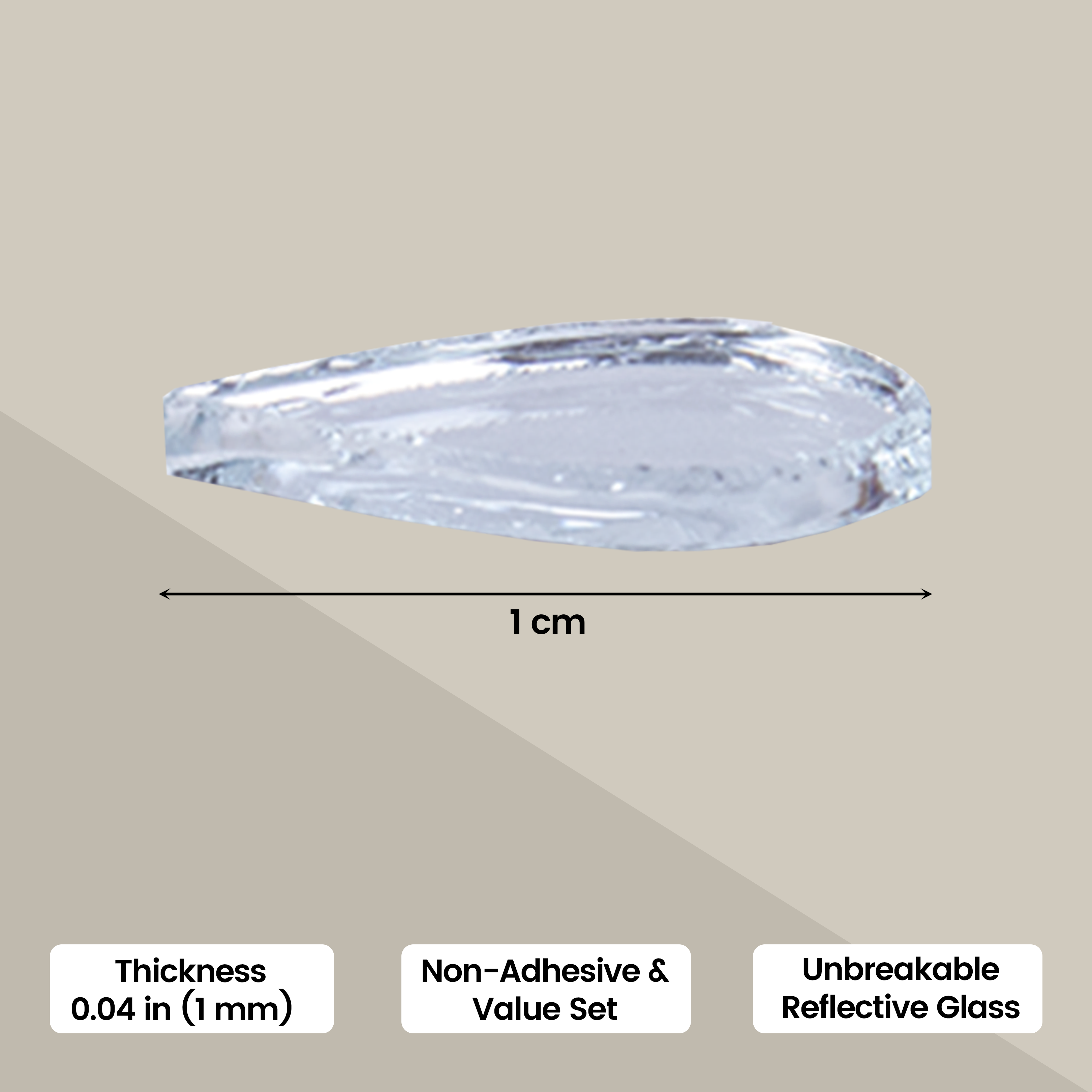 Cut Mirror Drop 8Mm 50Gms Approx 673pc