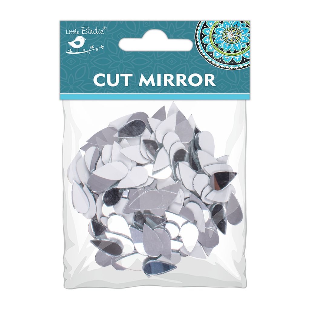 Cut Mirror Drop 20Mm 50Gms Approx 140pc