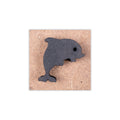 Foam Stamp - Dolphin, 3.8cm x 3.5cm, 10mm Thick (MDF Base 5.5mm thick square 5x5cm ) 1pc