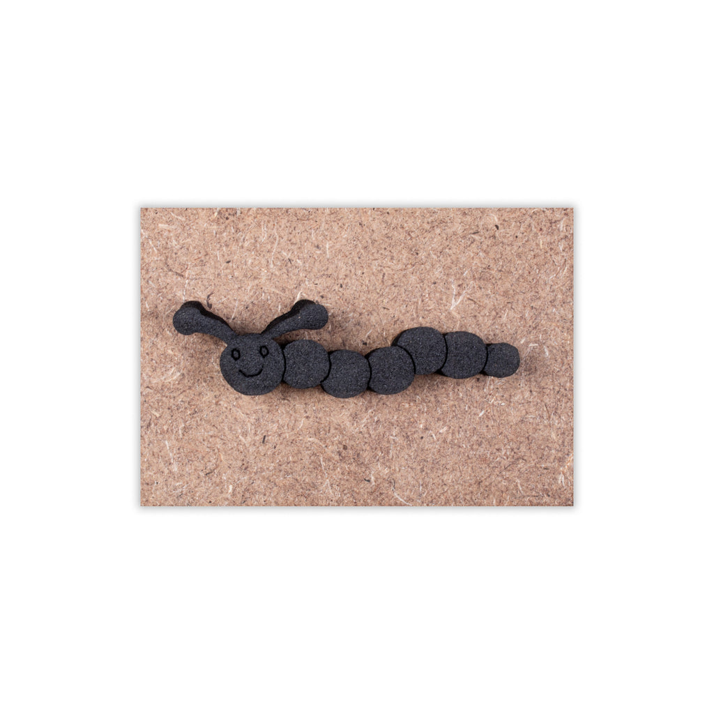 Foam Stamp - Caterpillar | 6.2 x 1.9cm | 10mm Thick (MDF Base 5.5mm thick rectangle 8.2 x 5.9cm) 1pc