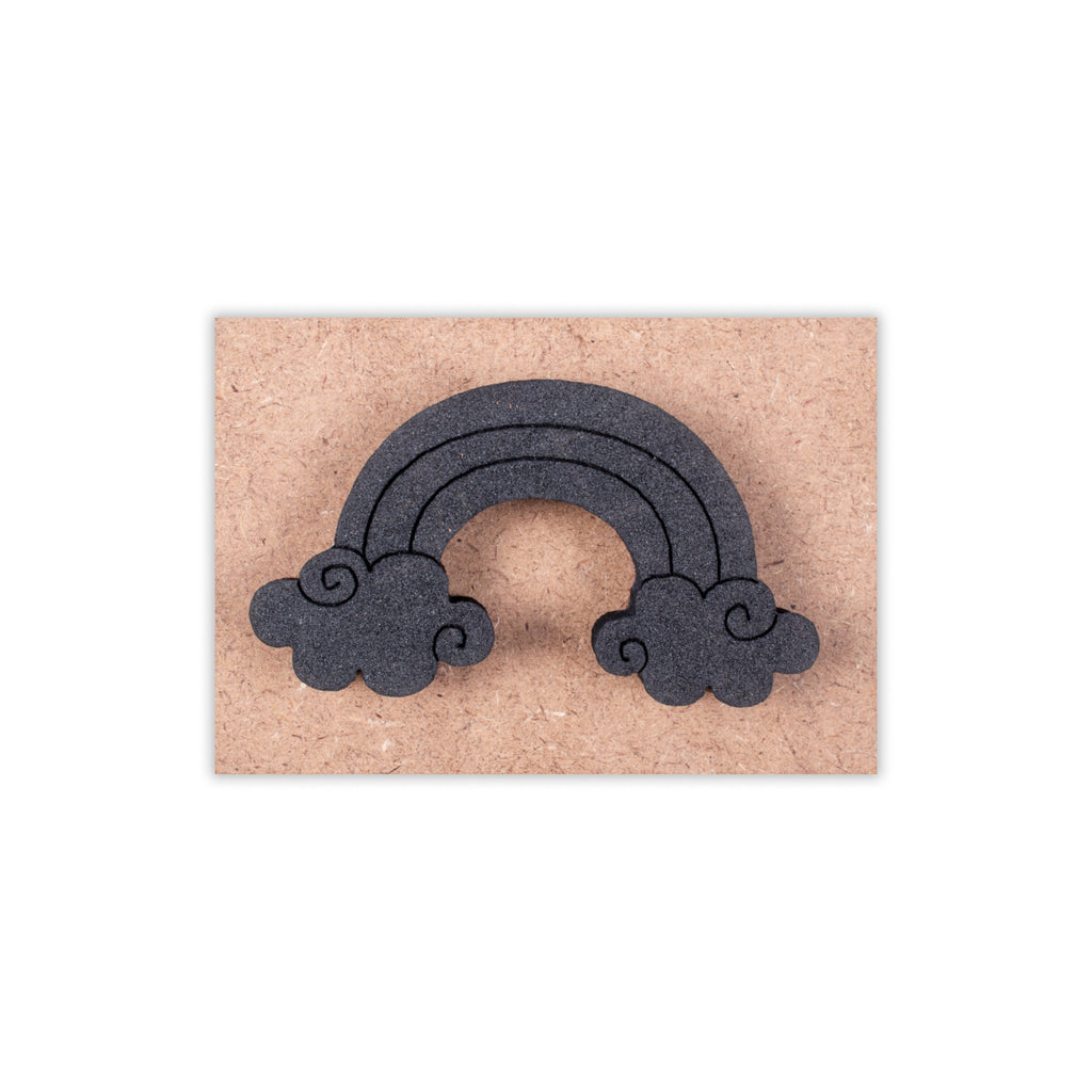 Foam Stamp - Rainbow | 6.9cm x 3.8cm | 10mm Thick (MDF Base 5.5mm thick rectangle 8.2 x 5.9cm) 1pc