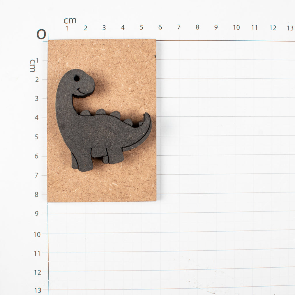 Foam Stamp - Stegosaurus | 5.1cm x 4.5cm | 10mm Thick (MDF Base 5.5mm thick rectangle 8.2 x 5.9cm 1pc
