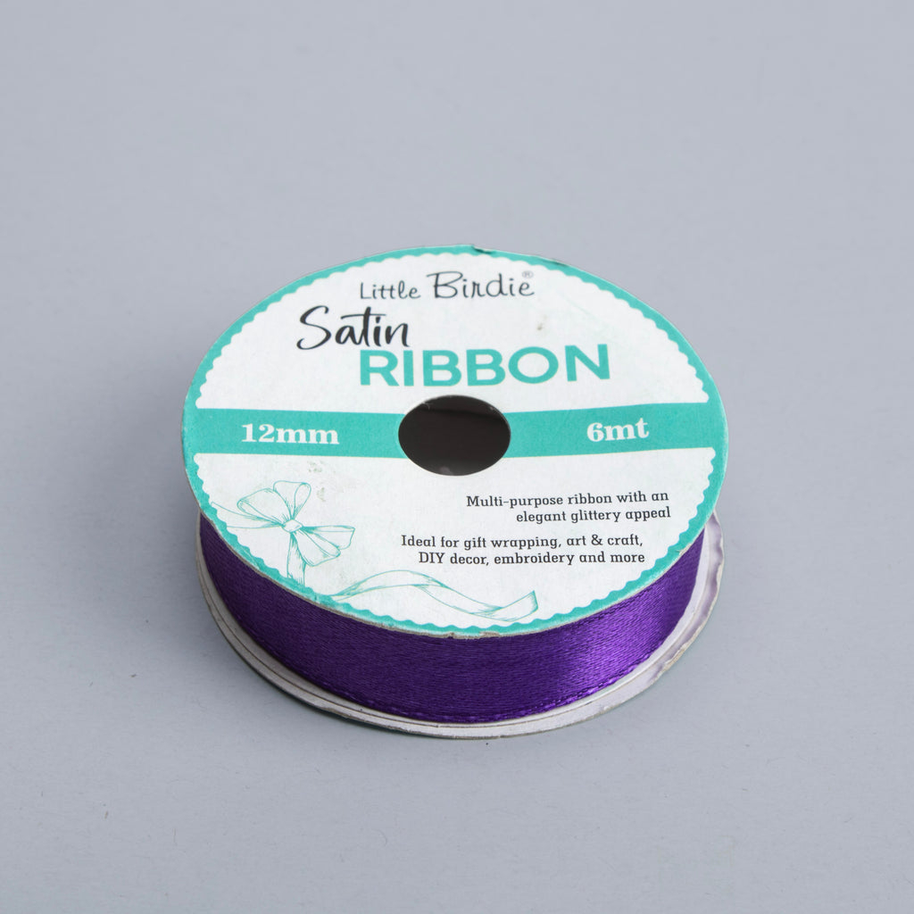 Satin Ribbon 12mm Indigo 6mtr 1Roll