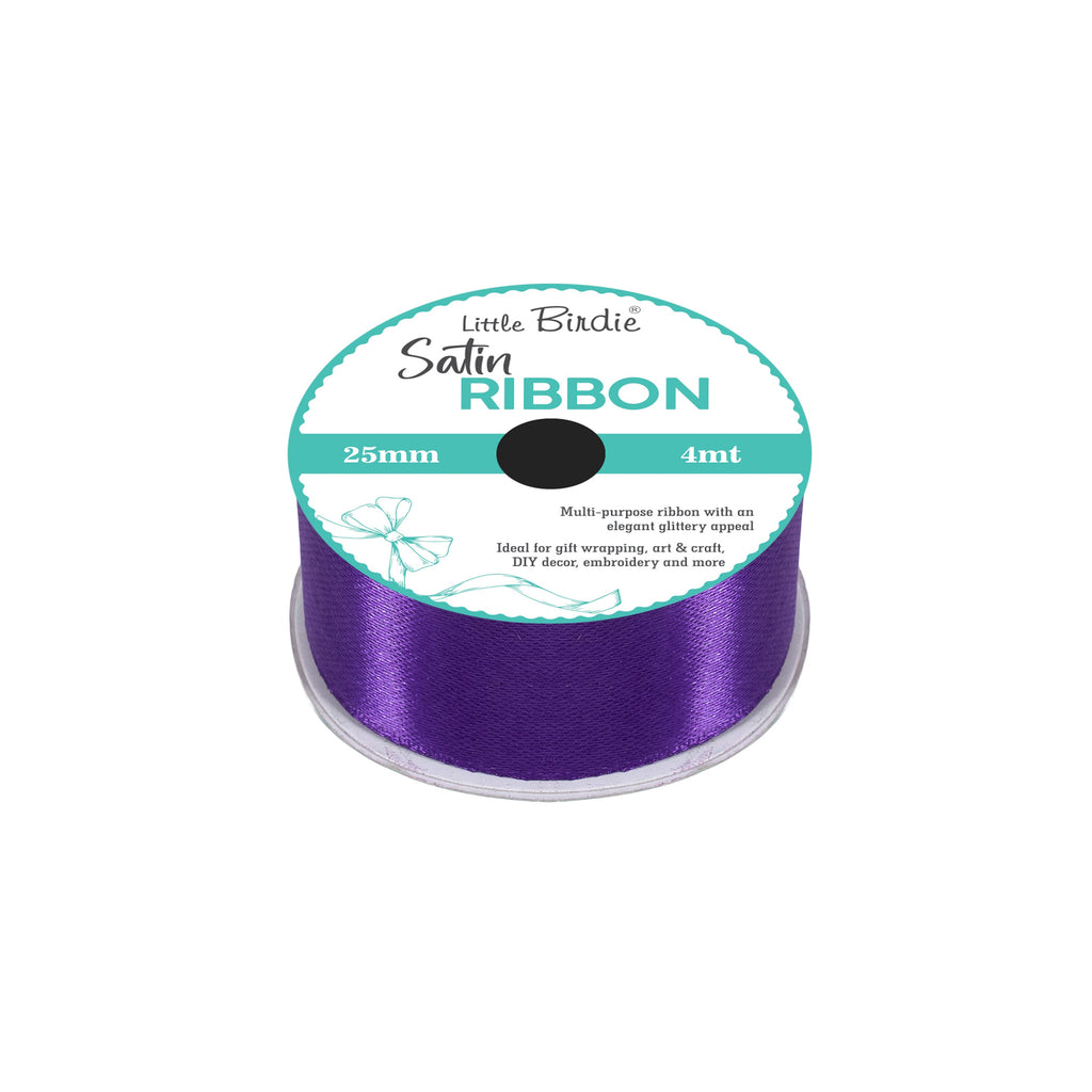Satin Ribbon 25mm Indigo 4mtr 1Roll