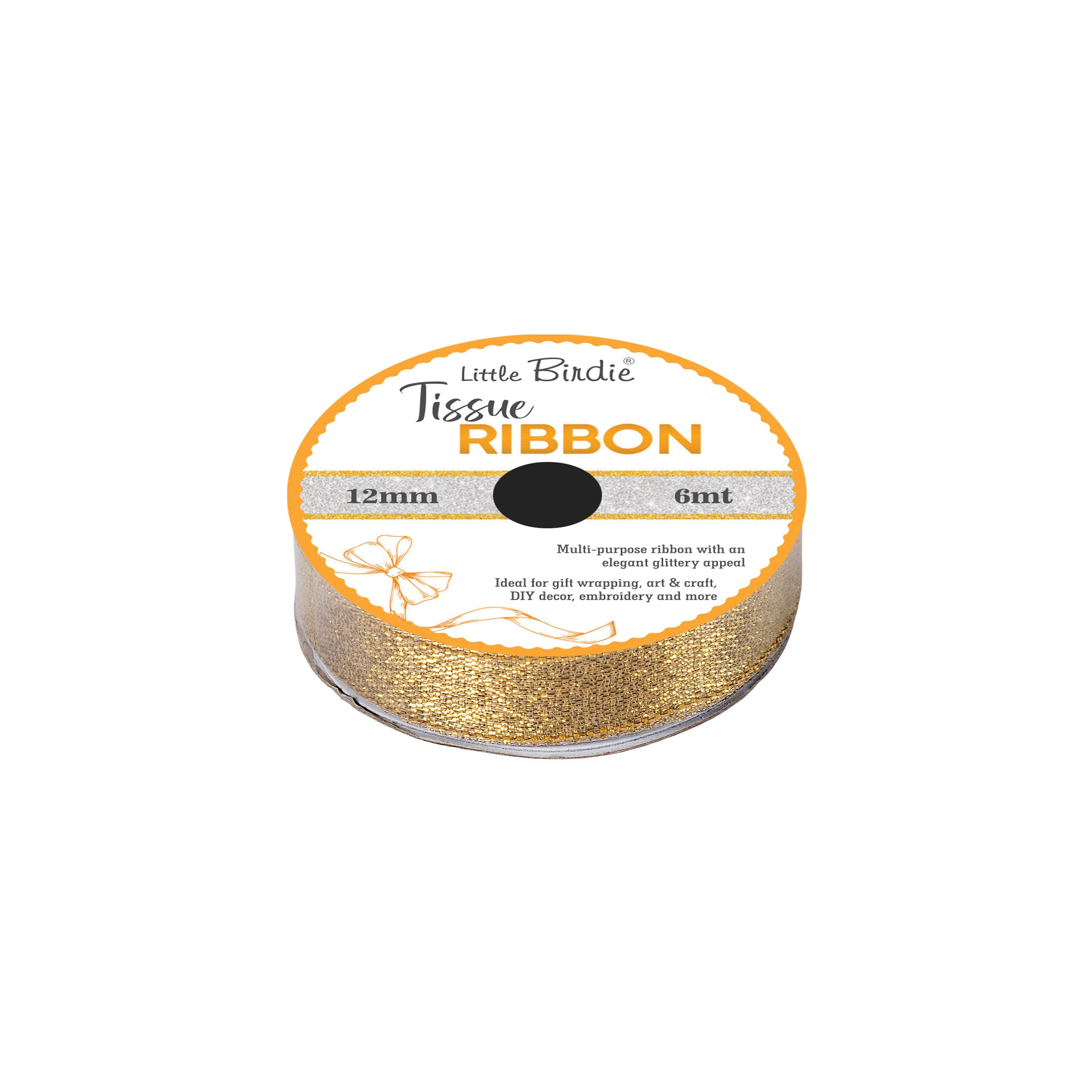 Tissue Ribbon 12mm Baby Blue 6mtr 1Roll