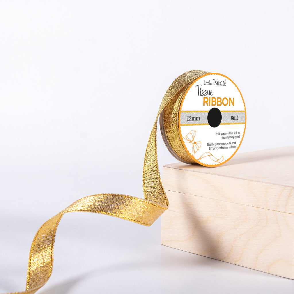 Tissue Ribbon 12mm Baby Blue 6mtr 1Roll