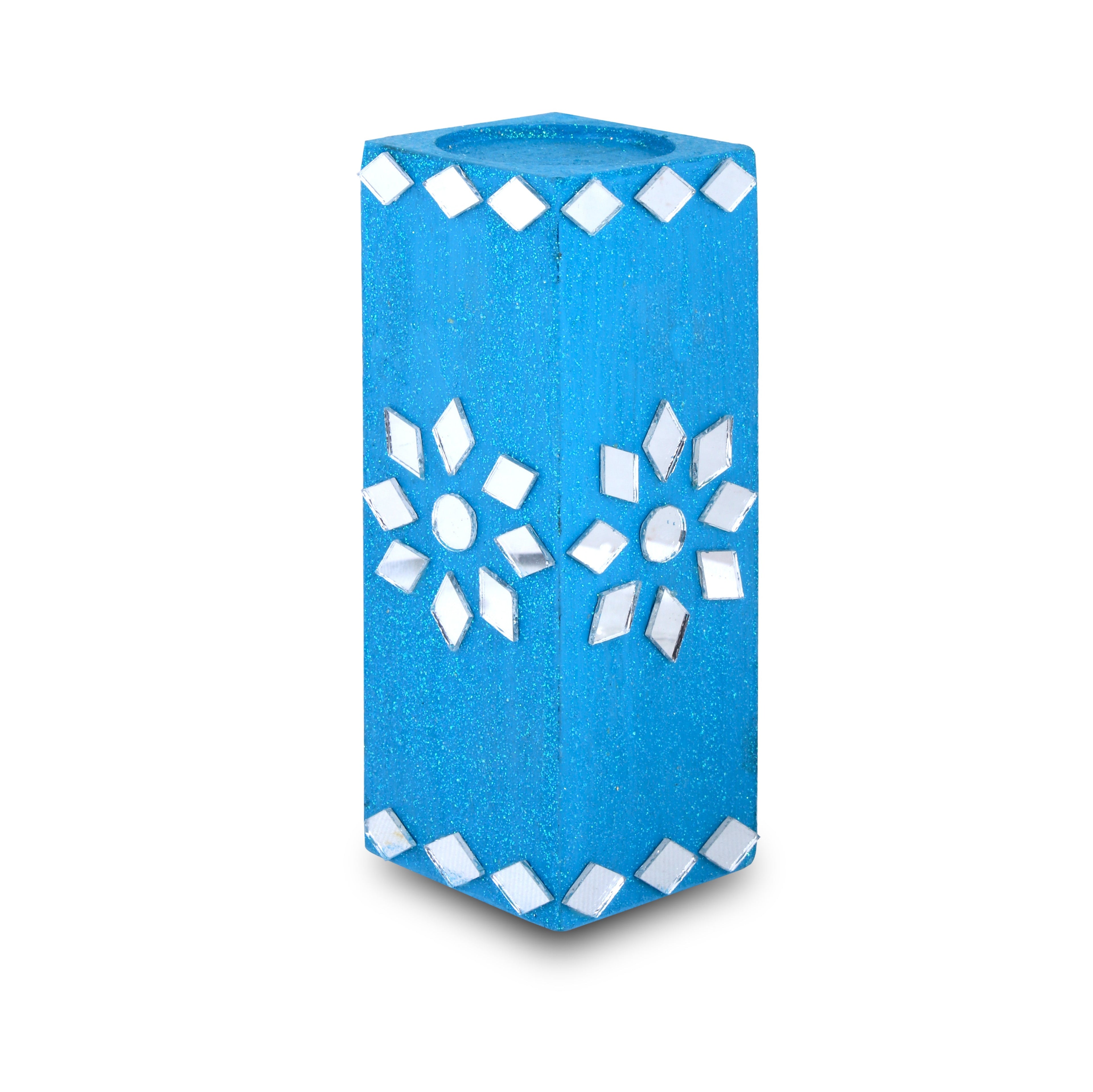 Mirror Art Tealight Holder Florista 5inch 1pc ( Candle Included 1pc)
