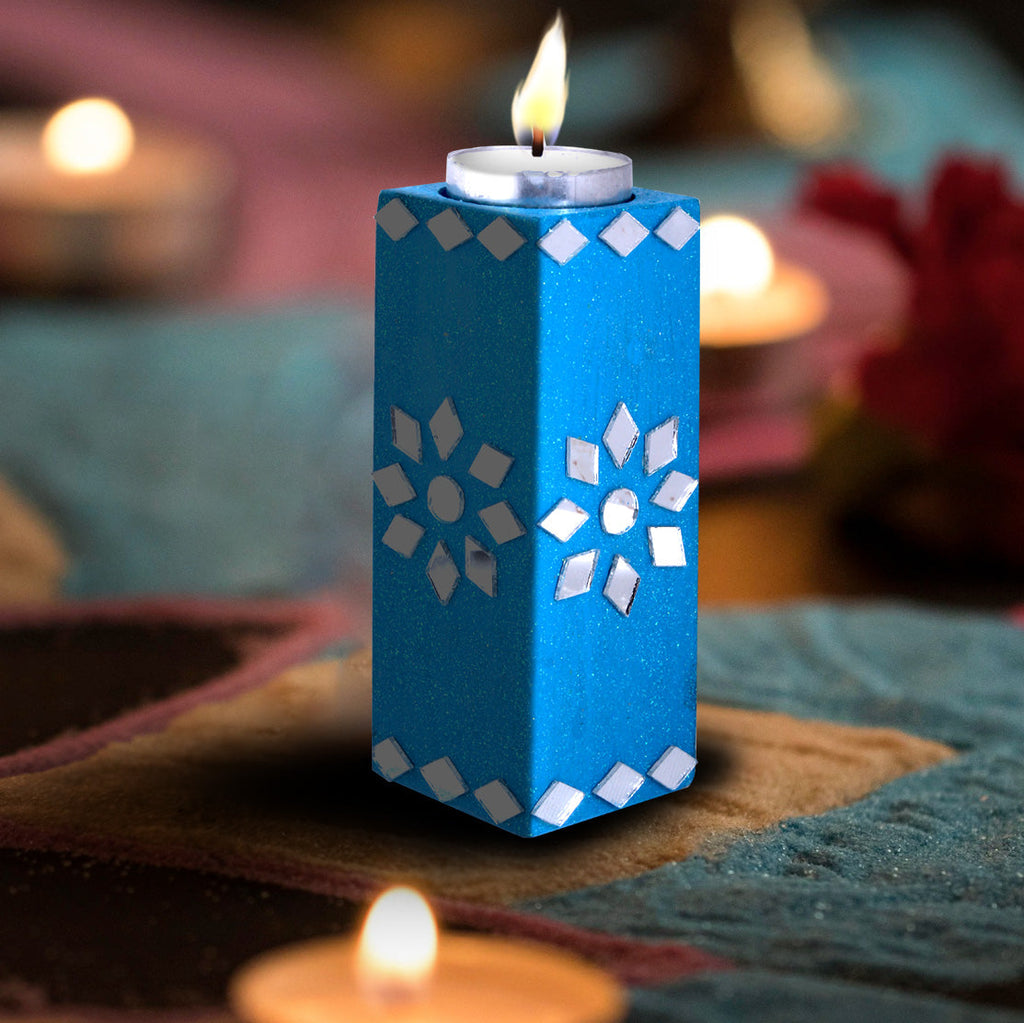 Mirror Art Tealight Holder Florista 5inch 1pc ( Candle Included 1pc)