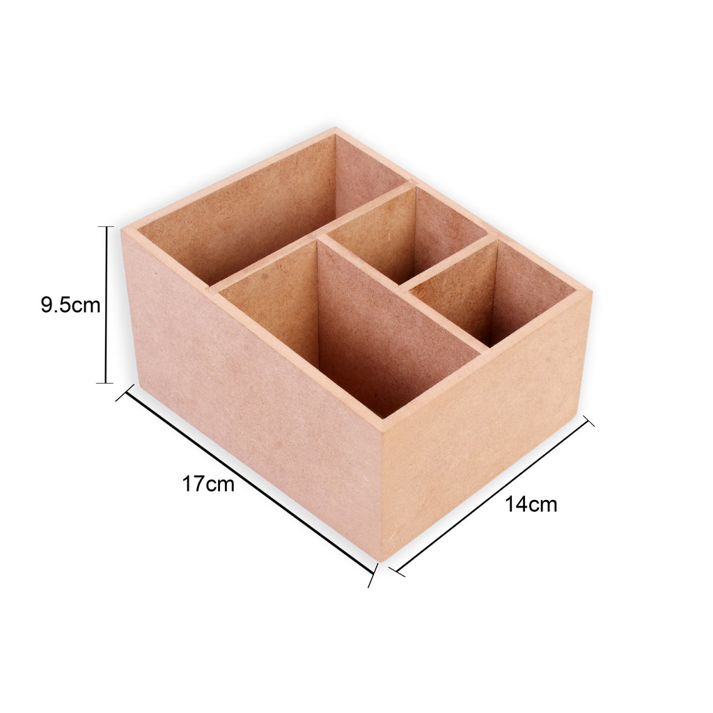 MDF Multi Compartment Table Organizer L17 X W14Cm Approx 5.5Mm Thick 1Pc Sw Lb