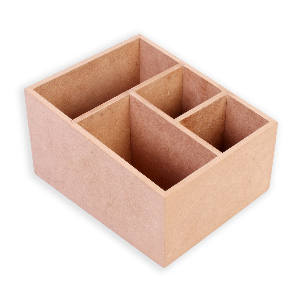 MDF Multi Compartment Table Organizer L17 X W14Cm Approx 5.5Mm Thick 1Pc Sw Lb