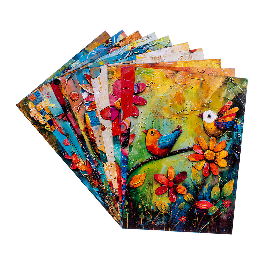 Eco Deco Paper Whimsy Garden 10Designs 60gsm A4 10 Sheets
