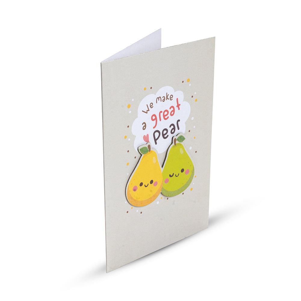 Greeting Card & Envelope Perfect Pear 4 X 6Inch Approx 2 Pc