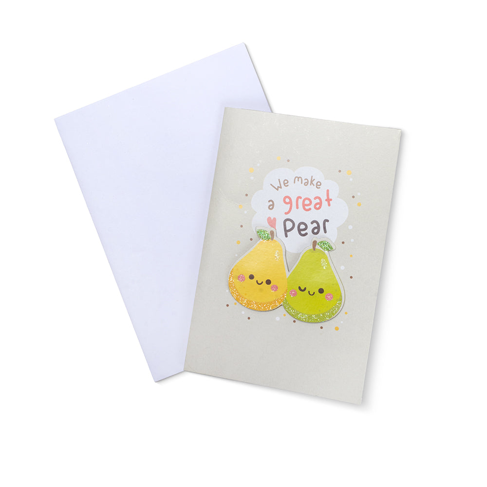 Greeting Card & Envelope Perfect Pear 4 X 6Inch Approx 2 Pc
