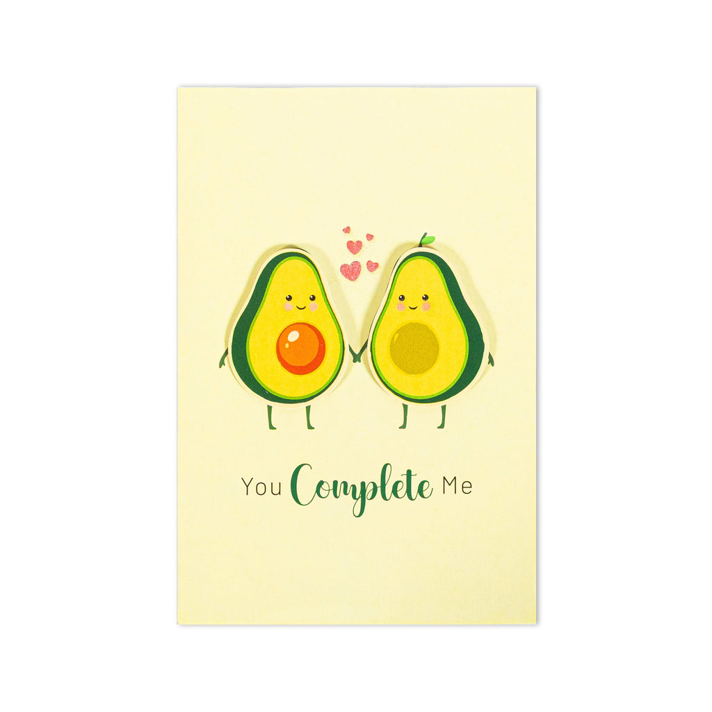 Greeting Card & Envelope You Complete Me 4 X 6inch Approx 2pc