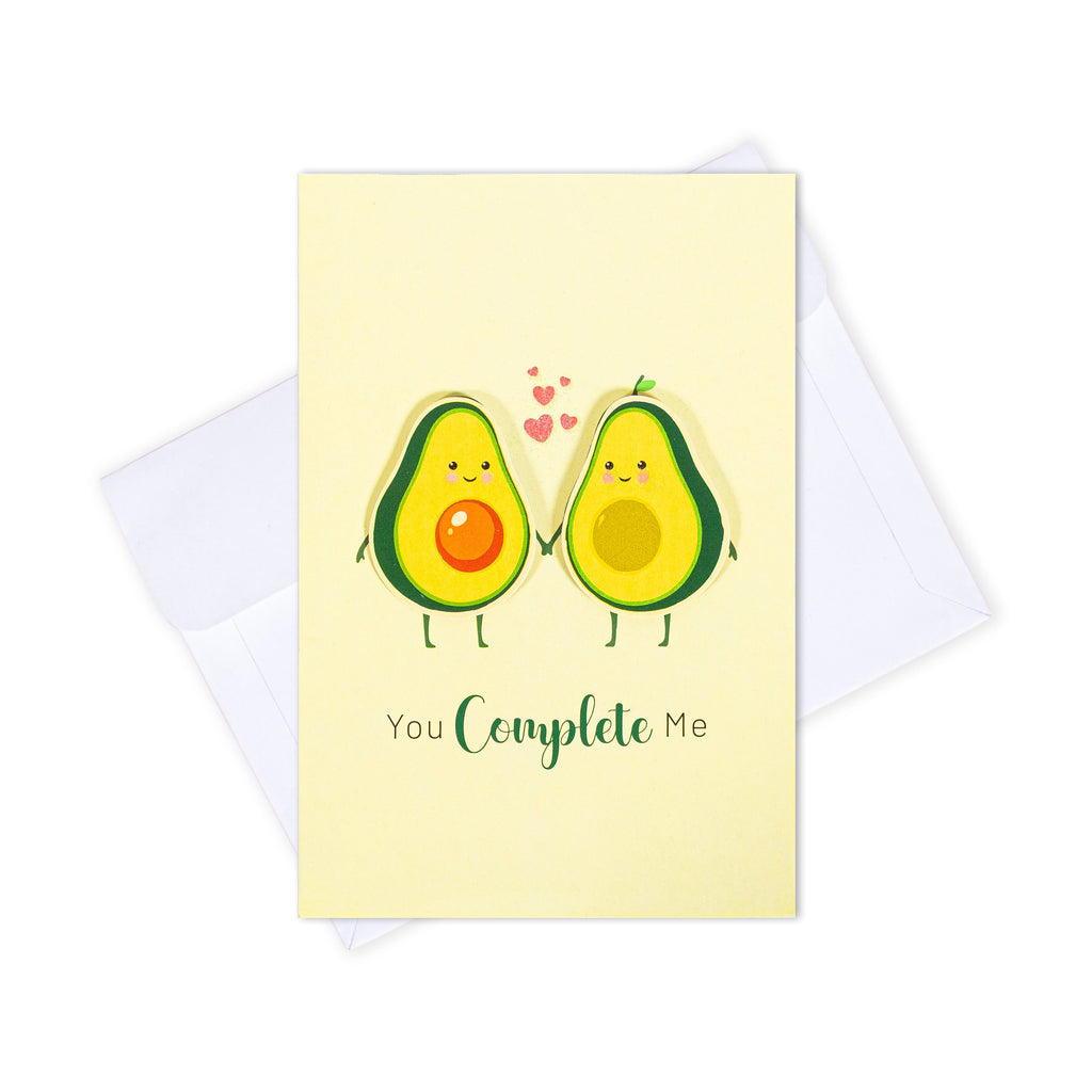 Greeting Card & Envelope You Complete Me 4 X 6inch Approx 2pc