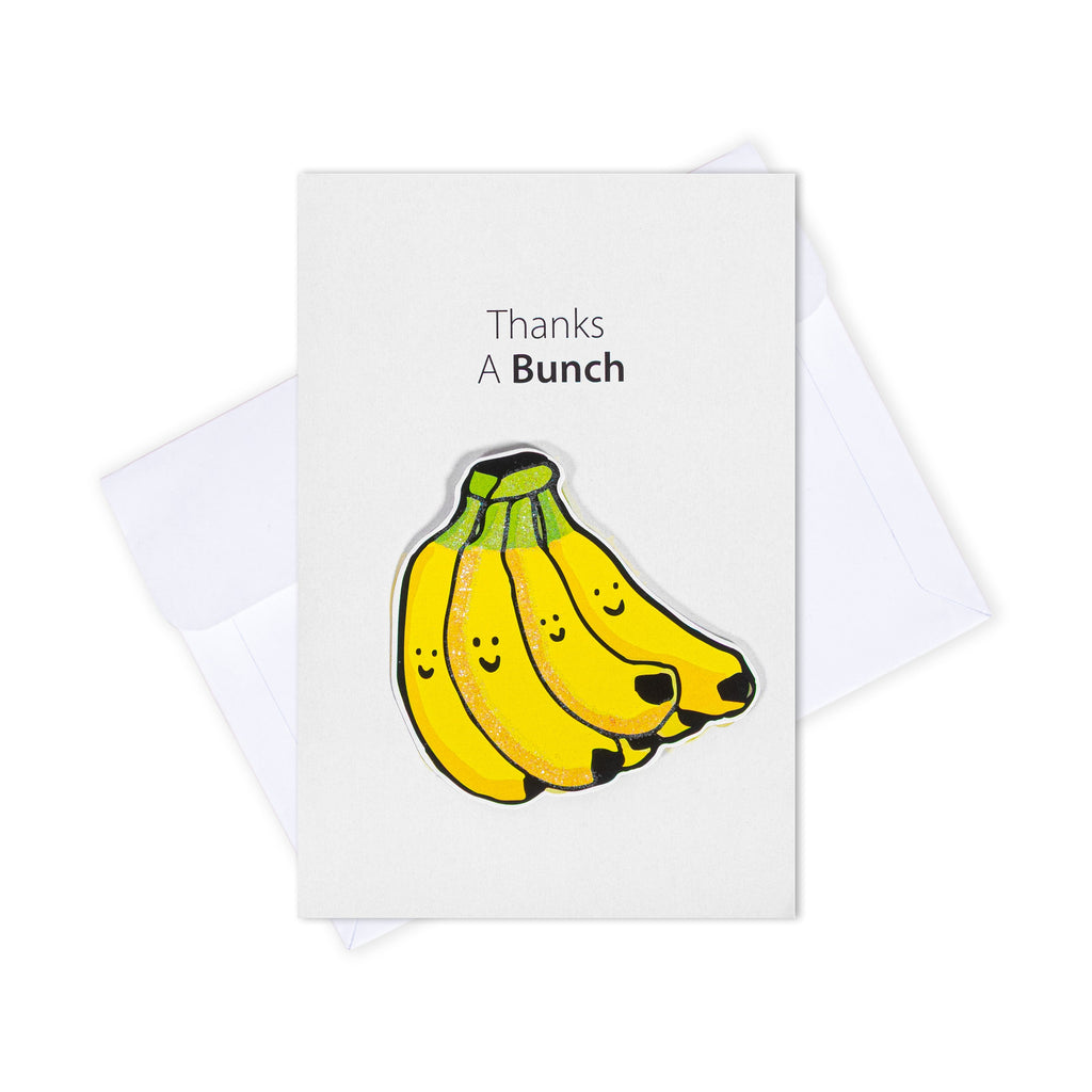 Greeting Card & Envelope Thanks A Bunch 4 X 6inch Approx 2pc