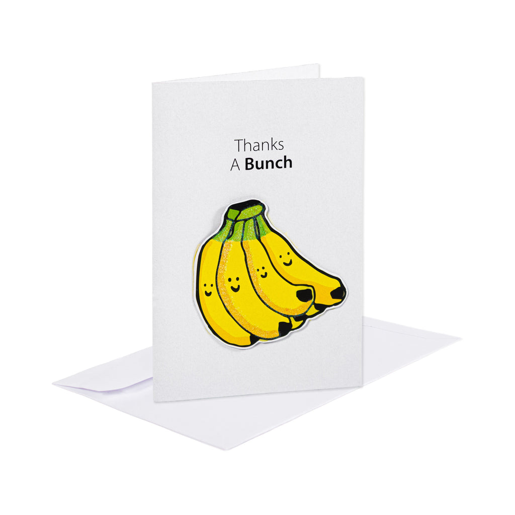 Greeting Card & Envelope Thanks A Bunch 4 X 6inch Approx 2pc