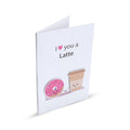 Greeting Card & Envelope Love You A Latte 4 X 6Inch Approx 2 Pc