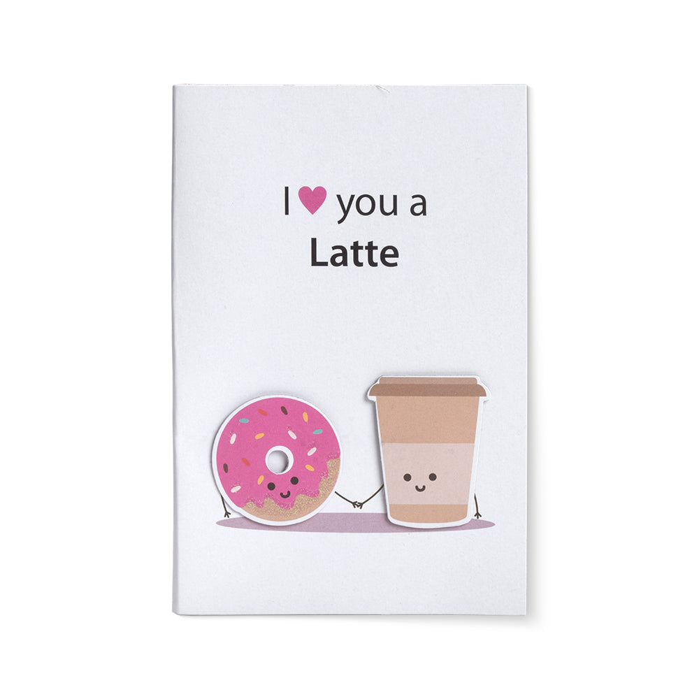 Greeting Card & Envelope Love You A Latte 4 X 6Inch Approx 2 Pc