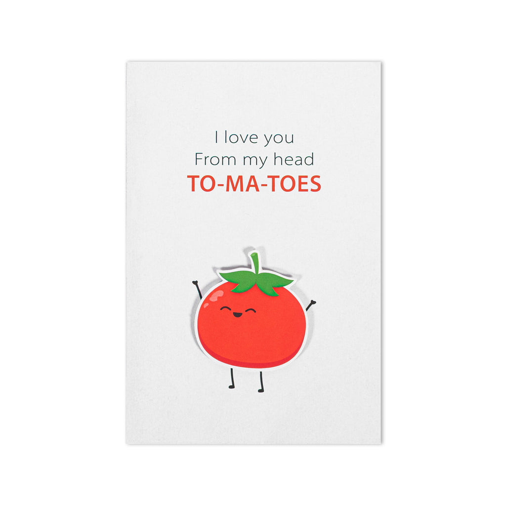 Greeting Card & Envelope From My Head To-Ma-Toes 4 X 6inch Approx 2pc