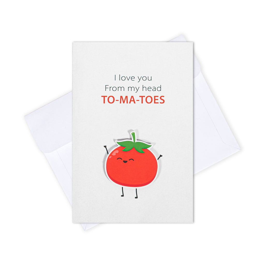 Greeting Card & Envelope From My Head To-Ma-Toes 4 X 6inch Approx 2pc